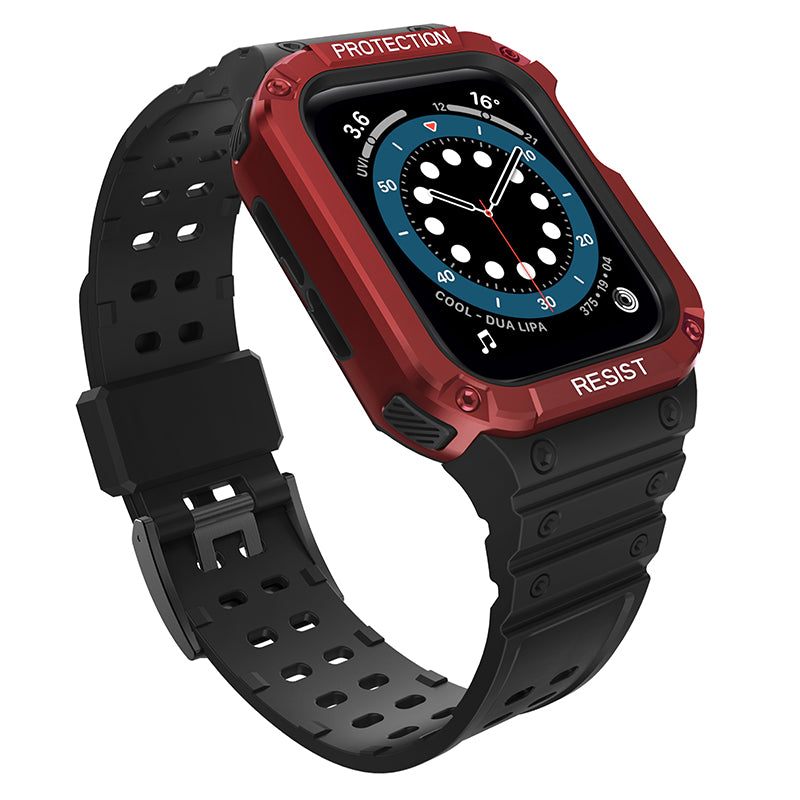 2 i 1 kontrastfarve TPU-rem og pc-urkasse til Apple Watch Series 7 45mm Watch Series 6 5 4 SE 44mm SE (2022) 44mm Series 3 2 1 42mm 2 i 1 kontrastfarve TPU-rem og pc-urkasse til Apple Watch Series 7 45mm Watch Series 6 5 4 SE 44mm SE (2022) 44mm Series 3 2 1 42mm